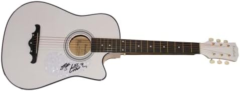 פרסטון ברסט וכריס לוקאס-לוקאש קאובויס-חתימה חתומה גיטרה אקוסטית בגודל מלא עם ג 'יימס ספנס אימות ג' יי.
