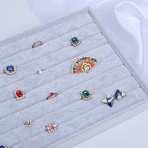 עיצוב 7 חריצים טבעת עגילים ארגונית מחזיק תכשיטי מגש תיבת ראווה תצוגת מגירה ארגונית מתנות עבור אשת חברה