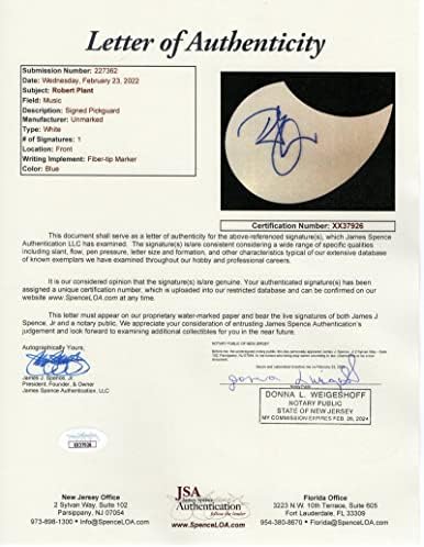 רוברט פלנט חתם על חתימה בגודל מלא גיבסון אפיפון גיטרה אקוסטית עם ג 'יימס ספנס אימות ג' יי. אס. איי קואה