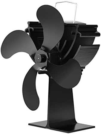 שיזם שחור 4 שקט מנועים חום מופעל מסתובב חם מחומם אוויר אקו תנור מאוורר עבור עץ יומן תנורי