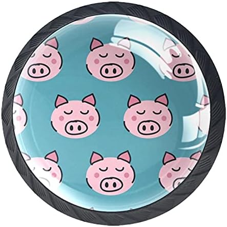 מגירת ידיות חזיר בעלי החיים כחול קרוואנים משרד בית מטבח ארון ארונות שידת חומרה מגירות זכוכית ארונות