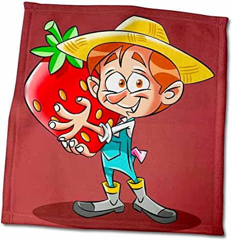 3DROSE EDMOND HOGGE JR - קריקטורות - ילדה מחזיקה תות גדול - מגבות