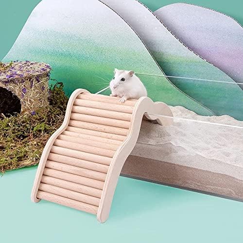 צעצועי לעיסה של צ'דלטד אוגר, בעלי חיים קטנים עכברים גרבילים גשר רמפת עץ לאביזרי חזירי גינאה סנאי