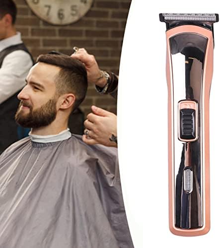 גוזז שיער אלחוטי מקצועי לגברים, גוזם חיתוך שיער בצורת להב נטענת לגברים מכונת גילוח לפנים לסלון ביתי