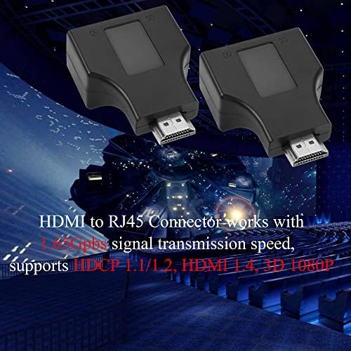 Qianrenon HDMI ל- RJ45 מתאם מרחיב רשת HDMI עד RJ45 ממיר רשת RJ45 על ידי CAT 5E/6 1080p עד 30 מ 'עבור