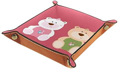 Lyetny Twin Baby Bears תיבת אחסון קופסת סוכריות מחזיק סנדריס מגש מארגן אחסון שולחן עבודה נוח לנסיעות,