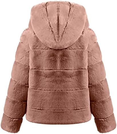 מעילי צמר דמוי נשים מעיל חורף חורף פרוותי פרווה עם שרוול ארוך שרוול ארוך בתוספת גודל קפוצ'ונים קטיפה