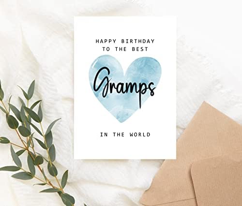 Moltdesigns יום הולדת שמח לטובות ביותר Gramps בכרטיס העולמי - כרטיס יום הולדת Gramps - כרטיס Gramps