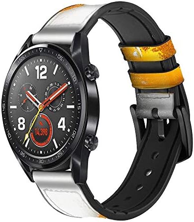 CA0300 עור זכוכית בירה וסיליקון רצועת רצועת שעונים חכמה לשעון השעון Smartwatch גודל שעון חכם גודל