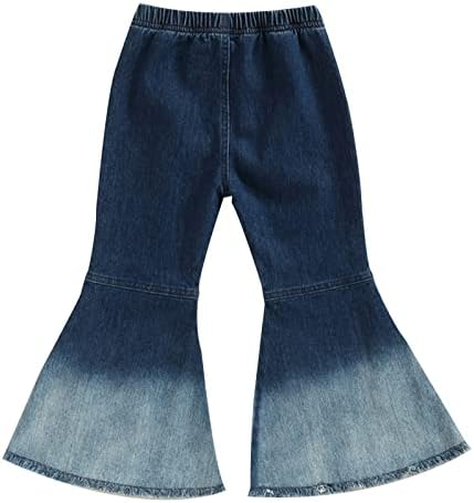 פעוטות טאוהונג תינוקת מתרחבת ג'ינס קרוע מכנסיים מכנסיים בג'ינס פעמון בגדי סתיו באביב בגדי סתיו