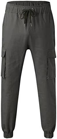 מכנסי מטען לגברים, סרבלים לגברים המגישים מכנסיים מזדמנים של מכנסי טיול מכנסיים כותנה מכנסיים כותנה מכנסיים