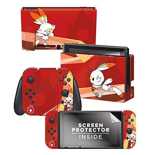 ציוד מבקר מורשה רשמית של Nintendo Pokémon Switch Console Console Scorbunny Set 1