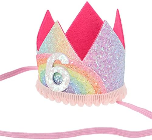 בגד גוף מקסים יום הולדת כובע עם מספר מסיבת תינוק ורוד כתר מסיבת נסיכת מסיבת כובע בני בנות מחיר כתר מספר