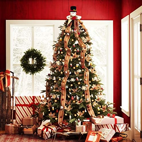 Toymytoy עץ חג המולד Topper Topper Snowman Hugger לחורף המסיבה של ארץ הפלאות חג ההודיה השנה החדשה קישוט