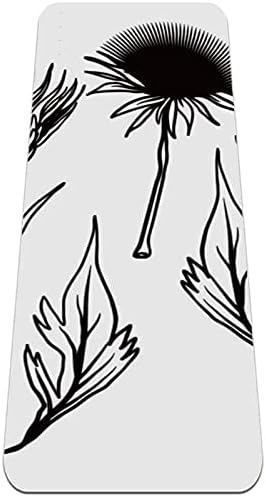 סיבזה יד מצוירת גדילן פרח בר פרימיום עבה יוגה מחצלת ידידותי לסביבה גומי בריאות & מגבר; כושר החלקה מחצלת