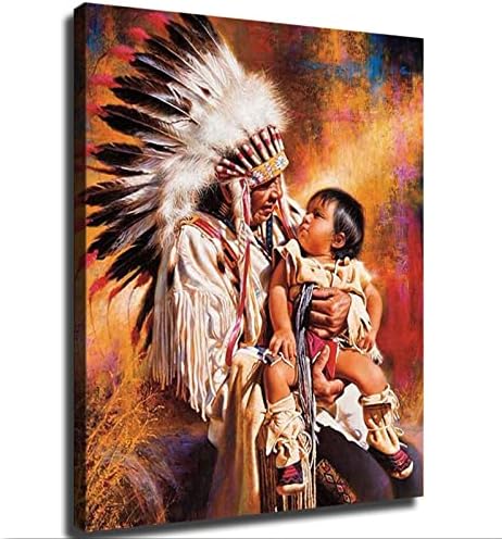 פוסטרים ושבטים של אינדיאנים אמריקאים פוסטרים והדפסים תמונות אמנות קיר לעיצוב חדר שינה בסלון מערה נהדרת