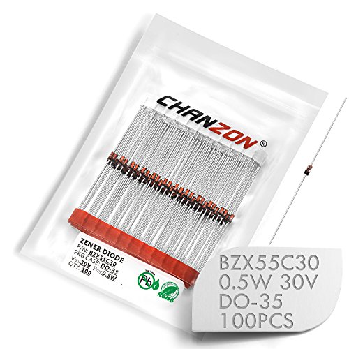 Chanzon BZX55C30 ZENER דיודה 0.5W 30V DO-35 דיודות ציריות 0.5 וואט 30 וולט